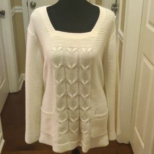 Cream Cable Knit Sweater